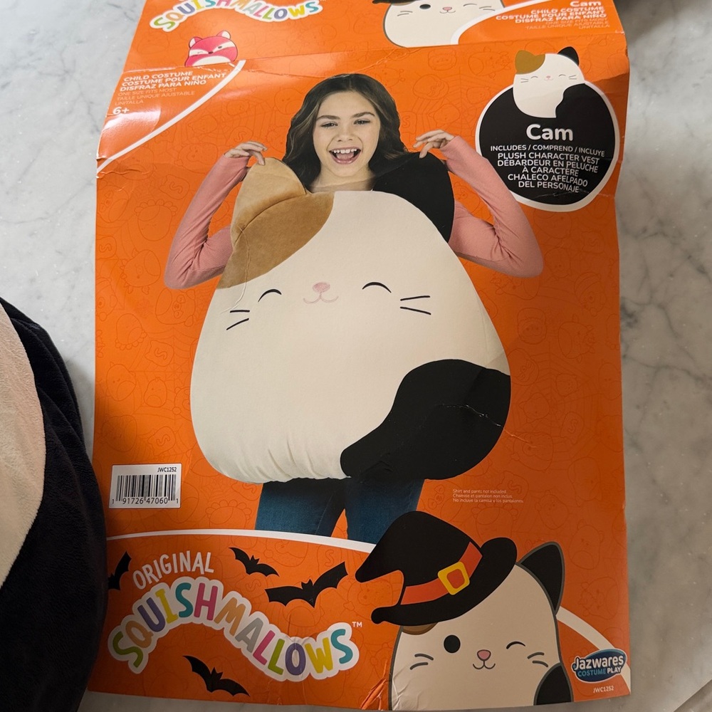 Cute Multicolor Cat Plush Pillow - Beige and Brown size 6+